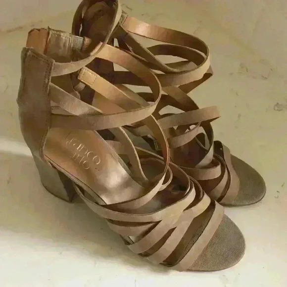 Franco Sarto High Heel Beige Sandal - Picture 2 of 7